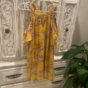 Floral Cold Shoulder Dress